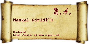 Maskal Adrián névjegykártya